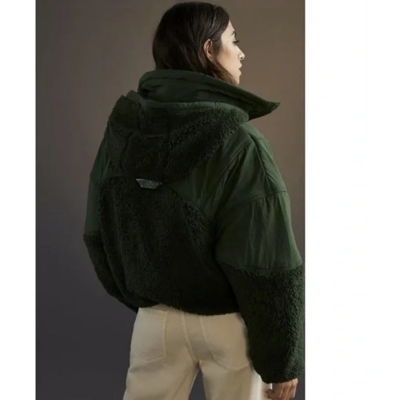 NWT FREE PEOPLE adventures awaits fleece sherpa snap jacket coat xs s - Picture 3 of 3